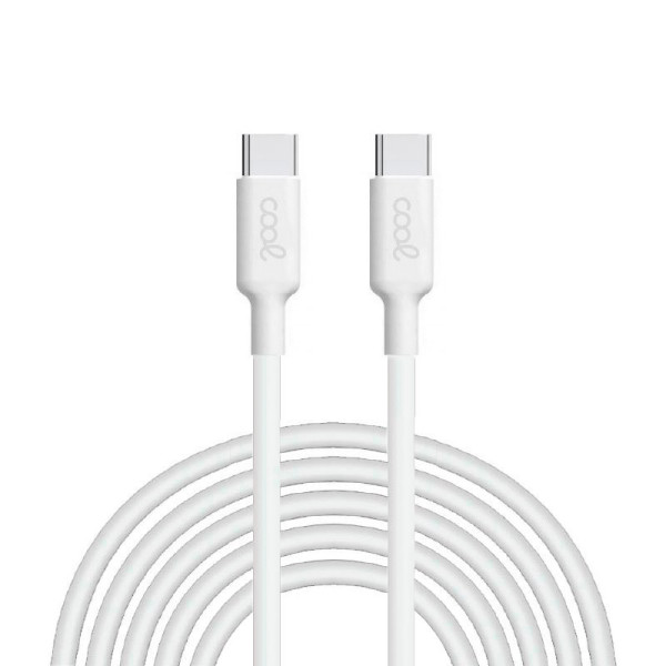 Cable USB Compatible COOL Universal TIPO-C a TIPO-C (3 metros) Blanco 3 Amp D