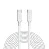 Cable USB Compatible COOL Universal TIPO-C a TIPO-C (3 metros) Blanco 3 Amp 1