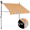 Toldo manual retráctil con LED amarillo y azul 150 cm 1