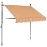 Toldo manual retráctil con LED amarillo y azul 150 cm 2