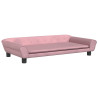 Cama para cães 100x50x21 cm veludo rosa 2