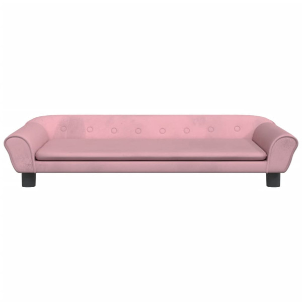 Cama para perros de terciopelo rosa 100x50x21 cm M 3