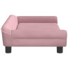 Cama para cães 100x50x21 cm veludo rosa 4