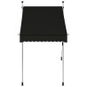 Toldo retráctil de operación manual gris antracita 100 cm 2