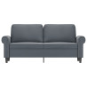Sofá de 2 lugares 140 cm veludo cinza-escuro 3