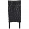 Sillas de comedor 4 unidades ratán Kubu y madera mango negro 5
