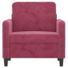 Sillón de terciopelo rojo tinto 60 cm 3