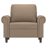 Sillón cuero sintético color capuchino 60 cm 3