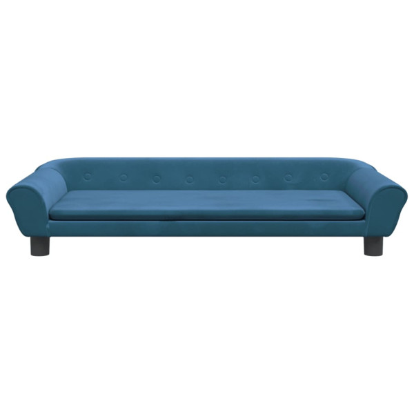 Cama para cães 100x50x21 cm veludo azul M 3