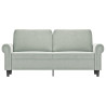 Sofá de 2 plazas de terciopelo gris claro 140 cm 3