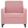 Sillón de terciopelo rosa 60 cm 3