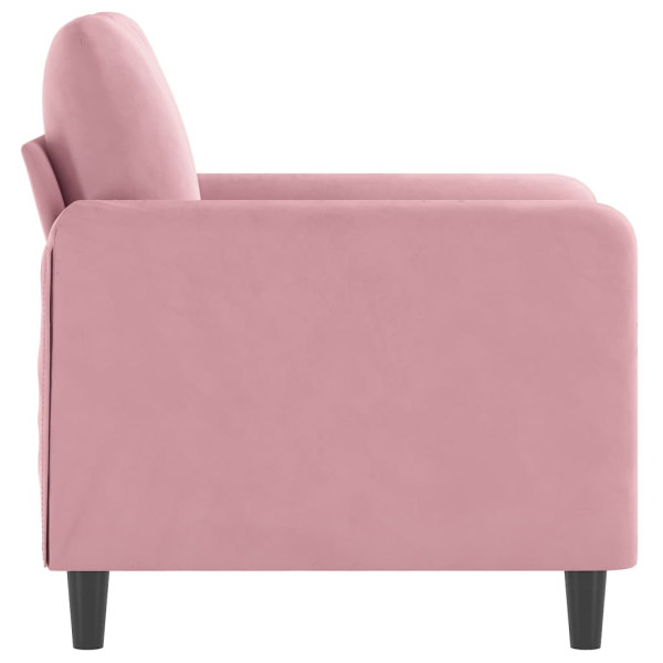 Poltrona 60 cm veludo rosa M 4