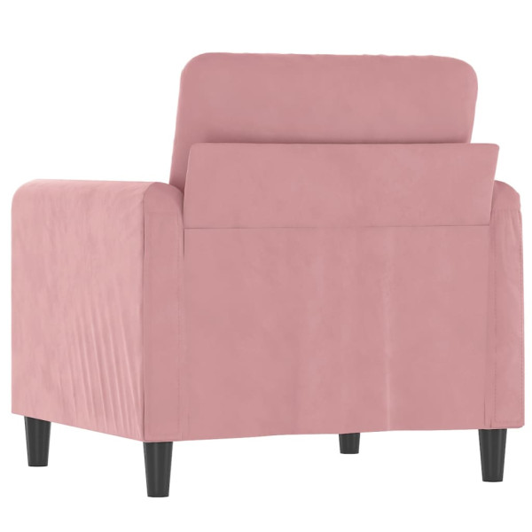 Poltrona 60 cm veludo rosa M 5