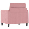 Sillón de terciopelo rosa 60 cm 5