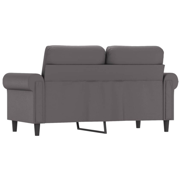 Sofá de 2 lugares 120 cm couro artificial cinza M 5