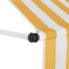 Toldo manual retráctil 100 cm naranja y blanco a rayas 5