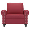Sillón cuero sintético rojo tinto 60 cm 3