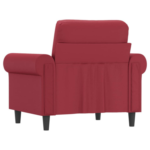 Poltrona 60 cm couro artificial vermelho tinto M 5
