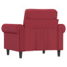 Poltrona 60 cm couro artificial vermelho tinto 5
