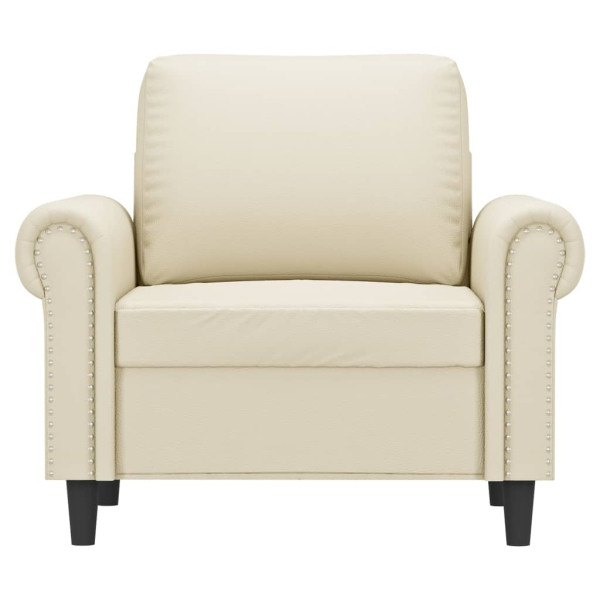 Sillón cuero sintético crema 60 cm M 3