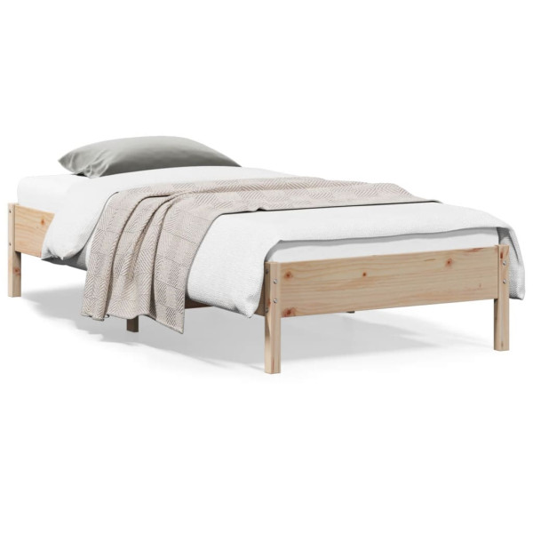 Estructura de cama madera maciza de pino 100x200 cm D