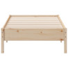 Cama sem colchão 100x200 cm madeira de pinho maciça 4