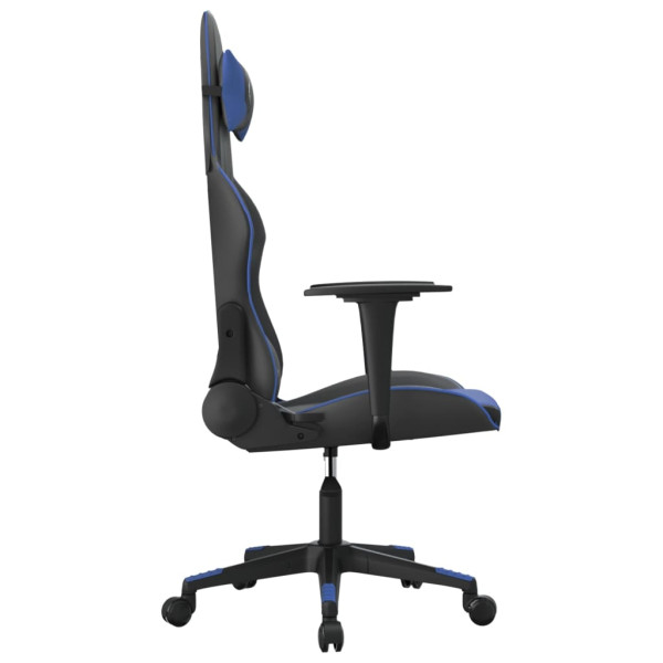 Silla gaming cuero sintético negro y azul M 4