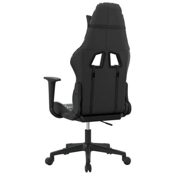 Silla gaming cuero sintético negro y camuflaje M 5