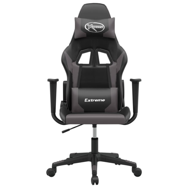 Silla gaming cuero sintético negro y gris M 3