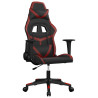 Silla gaming cuero sintético negro y rojo vino tinto 2