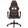 Silla gaming cuero sintético negro y rojo vino tinto 1