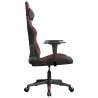 Silla gaming cuero sintético negro y rojo vino tinto 3