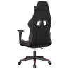 Silla gaming cuero sintético negro y rojo vino tinto 4
