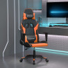 Silla gaming cuero sintético negro y naranja 1