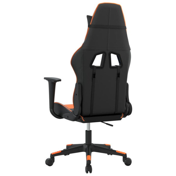 Silla gaming cuero sintético negro y naranja M 5