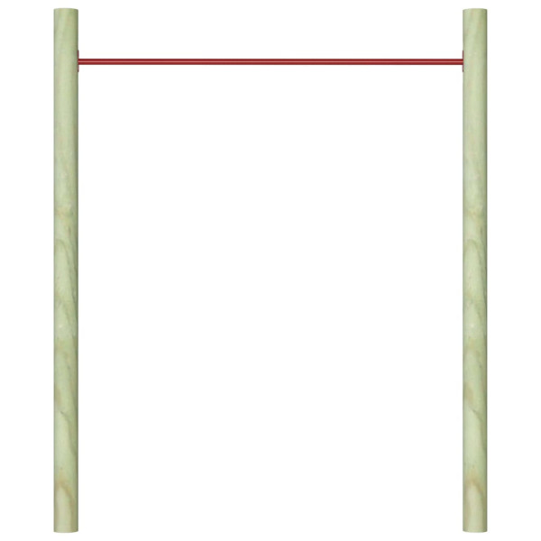 Barra horizontal de gimnasia de acero rojo 125 cm M 5