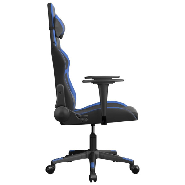 Cadeira de gaming couro artificial preto e azul M 4