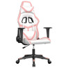 Cadeira gaming couro artificial branco e rosa 2