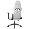 Silla gaming cuero sintético blanco y rosa 5