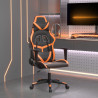 Silla gaming cuero sintético negro y naranja 1