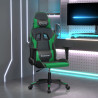 Silla gaming cuero sintético negro y verde 1