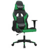 Silla gaming cuero sintético negro y verde 2