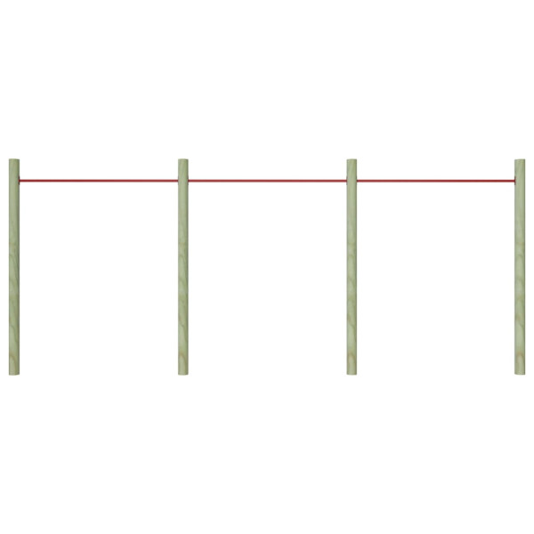 Barras de gimnasia 3 piezas 125 cm acero rojo M 3