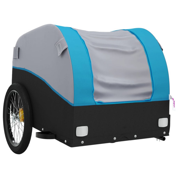 Reboque para bicicleta 30 kg ferro azul e cinza M 4