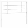 Cabeceira de cama 107 cm metal branco 2