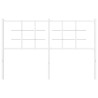 Cabeceira de cama 135 cm metal branco 3