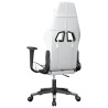 Silla gaming cuero sintético blanco y negro 5
