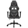Silla gaming cuero sintético negro y gris 3