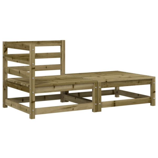 Sofá de jardín de equina con cojines y reposapiés M 4