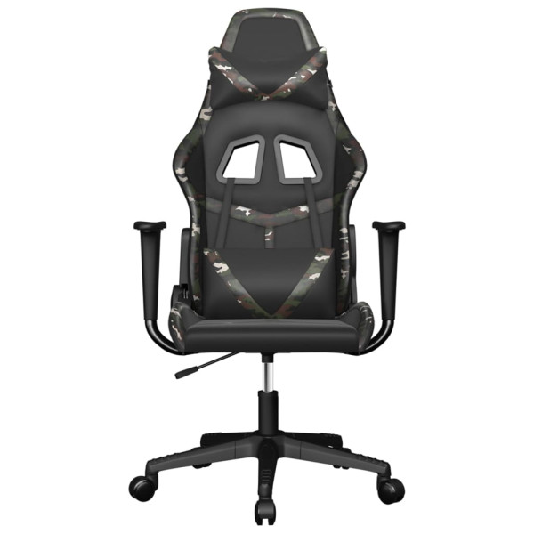 Silla gaming cuero sintético negro y camuflaje M 3